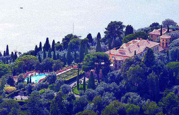 Villa Leopolda - Villefranche-sur-mer, Frana. A manso de 20 hectares, construda pelo Rei Leopoldo II para uma de suas amantes, foi avaliada em US$ 750 milhes milhes em 2008 - Divulgao