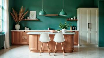 Revestimento verde ganha destaque e redefine a decora��o atual