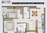 Apartamento, 2 Quartos, 1 Vaga, 1 Suite