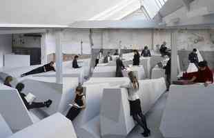 Estúdio holandês projeta escritório sem mesas e cadeiras 