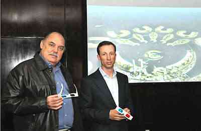 Flvio Escobar e Joo Gonalves, do Grupo Arqui300, acreditam na tecnologia - Alessandro Carvalho/Divulgao