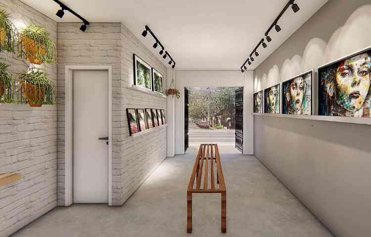 Perspectiva da Galeria de Arte, projeto desenvolvido pela arquiteta Cludia Arago - Dcor Solidrio/Divulgao