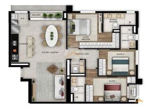 Apartamento, 2 Quartos em Rua T 36, Setor Bueno, Goiânia, GO valor de R$ 980.993,00 no Lugar Certo