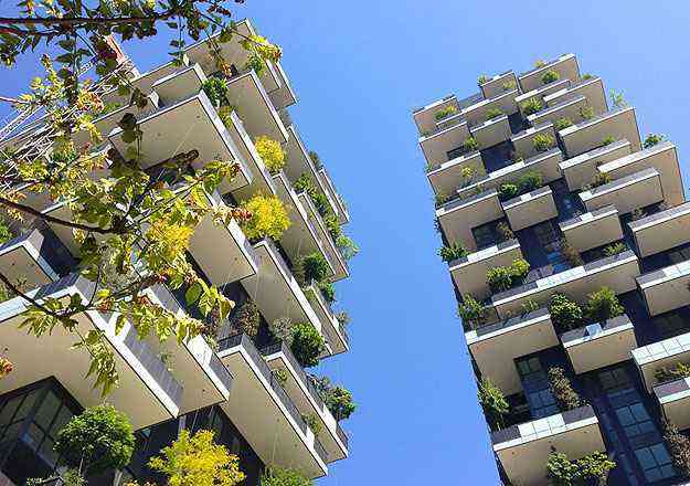 As torres foram planejadas com o conceito de floresta tropical em Milo, uma das cidades mais poludas da Itlia - Stefani Boeri/Divulgao