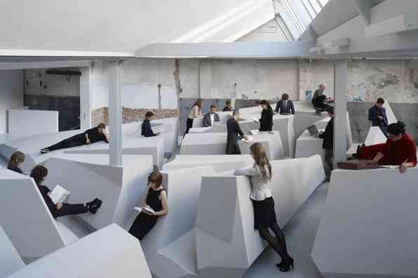Estúdio holandês projeta escritório sem mesas e cadeiras 