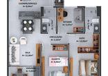 Apartamento, 2 Quartos, 2 Vagas, 1 Suite