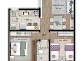Apartamento, 2 Quartos, 1 Vaga, 1 Suite em Cabral, Contagem, MG valor de R$ 439.000,00 no Lugar Certo
